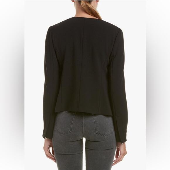 THEORY Black Tarlan-Admiral Zip Front Jacket size 2 - Picture 3 of 9